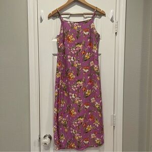 Vintage 90s Plum Slip Dress Women’s XS Purple Floral Lightweight Y2K Feminine
